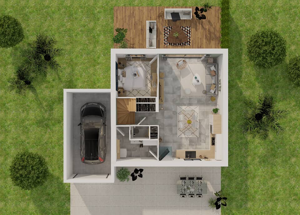 Maison neuve - Terrain à bâtir  () à Verneuil-en-Halatte (60), prix 330 000 €