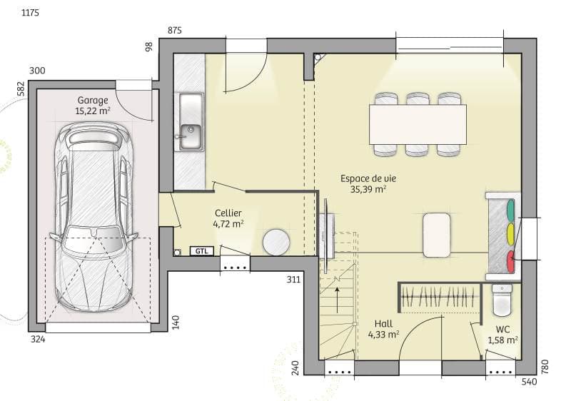 Maison neuve - Terrain à bâtir () à Genvry (60), prix 275 000 €