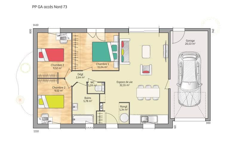 Maison neuve - Terrain à bâtir Blérancourt (02300) à Blérancourt (23), prix 205 000 €