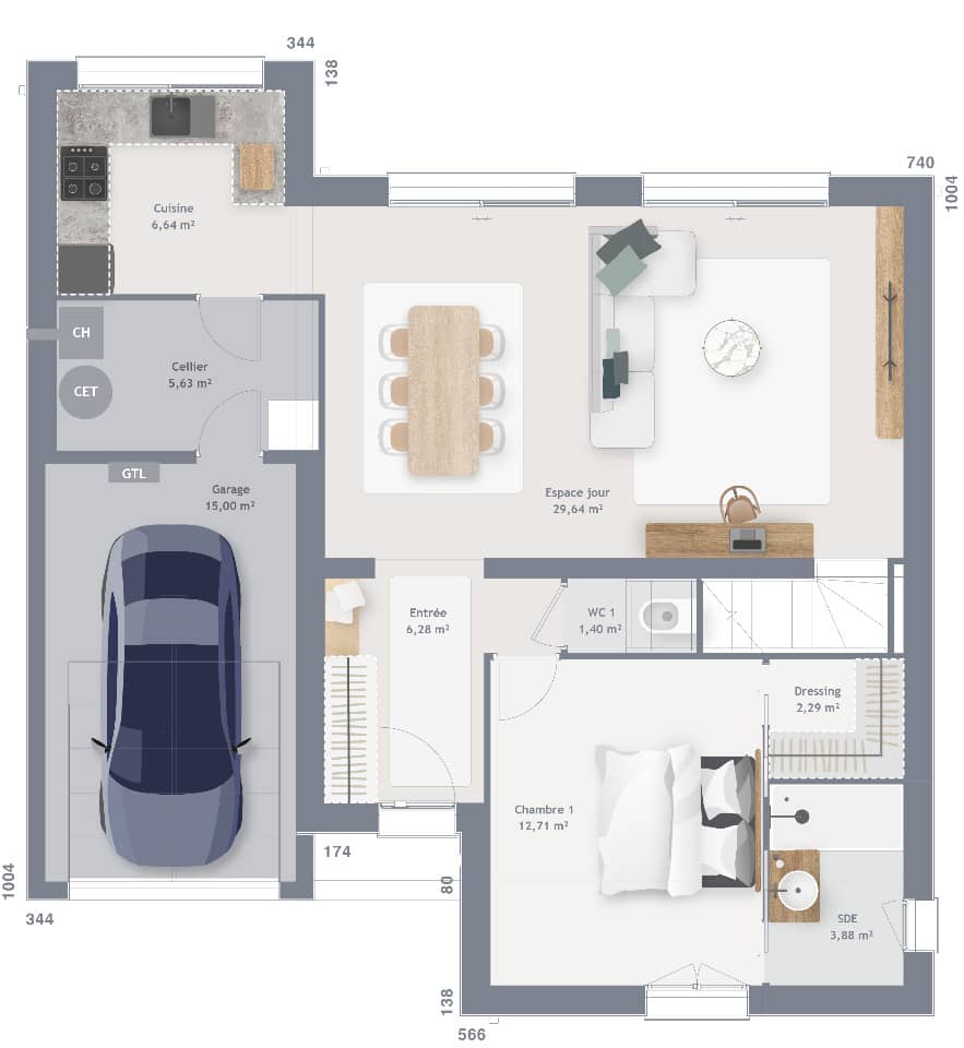 Maison neuve - Terrain à bâtir  () à Verneuil-en-Halatte (60), prix 415 000 €