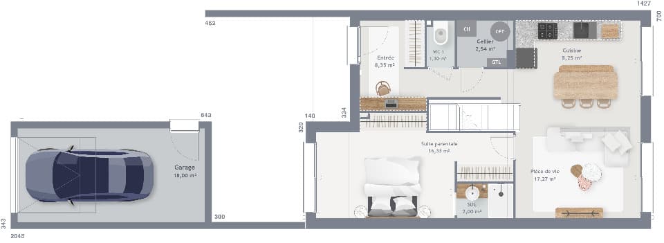 Maison neuve - Terrain à bâtir Verneuil-en-Halatte (60550) à Verneuil-en-Halatte (60), prix 399 650 €