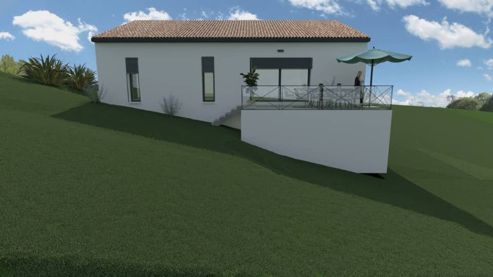 Maison neuve - Terrain à bâtir Saint-Martin-de-Brômes (04800) à Saint-Martin-de-Brômes (48), prix 429 300 €