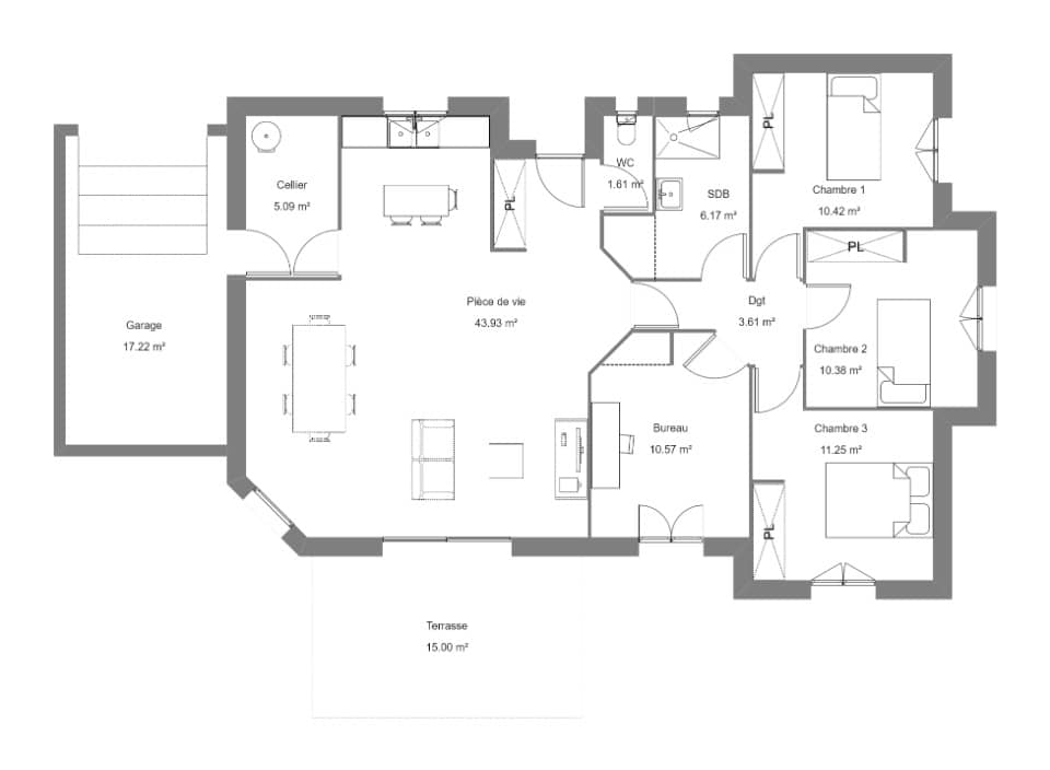 Maison neuve - Terrain à bâtir () à Boussens, prix 250 500 €