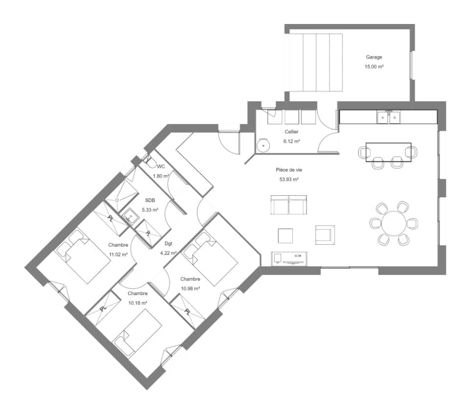 Maison neuve - Terrain à bâtir () à Péguilhan, prix 220 300 €