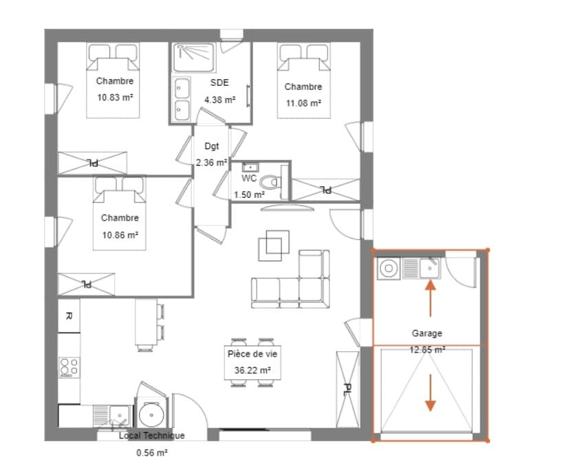 Maison neuve - Terrain à bâtir () à Vendres (34), prix 270 000 €