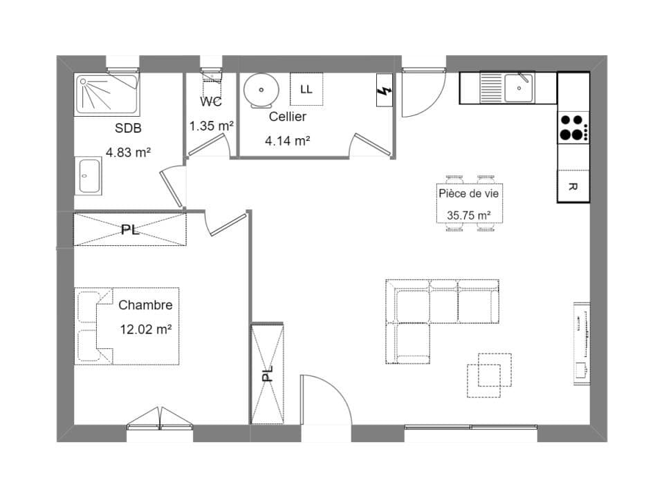 Maison neuve - Terrain à bâtir () à Montagnac (34), prix 210 000 €