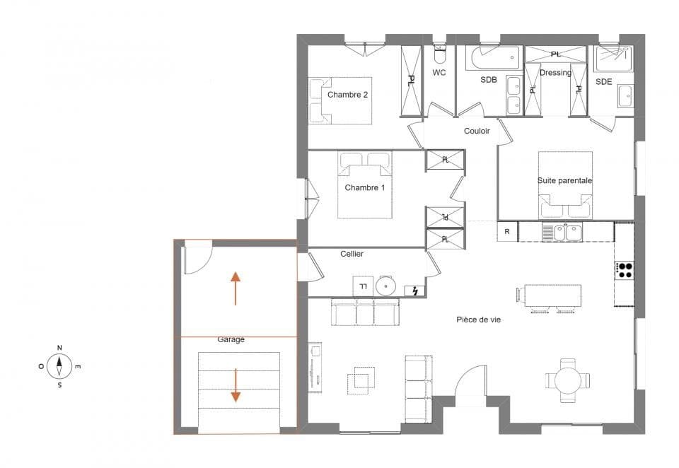 Maison neuve - Terrain à bâtir Abeilhan (34290) à Abeilhan (34), prix 318 000 €