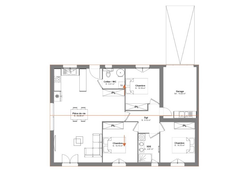 Maison neuve - Terrain à bâtir Nissan-lez-Enserune (34440) à Nissan-lez-Enserune (34), prix 231 000 €