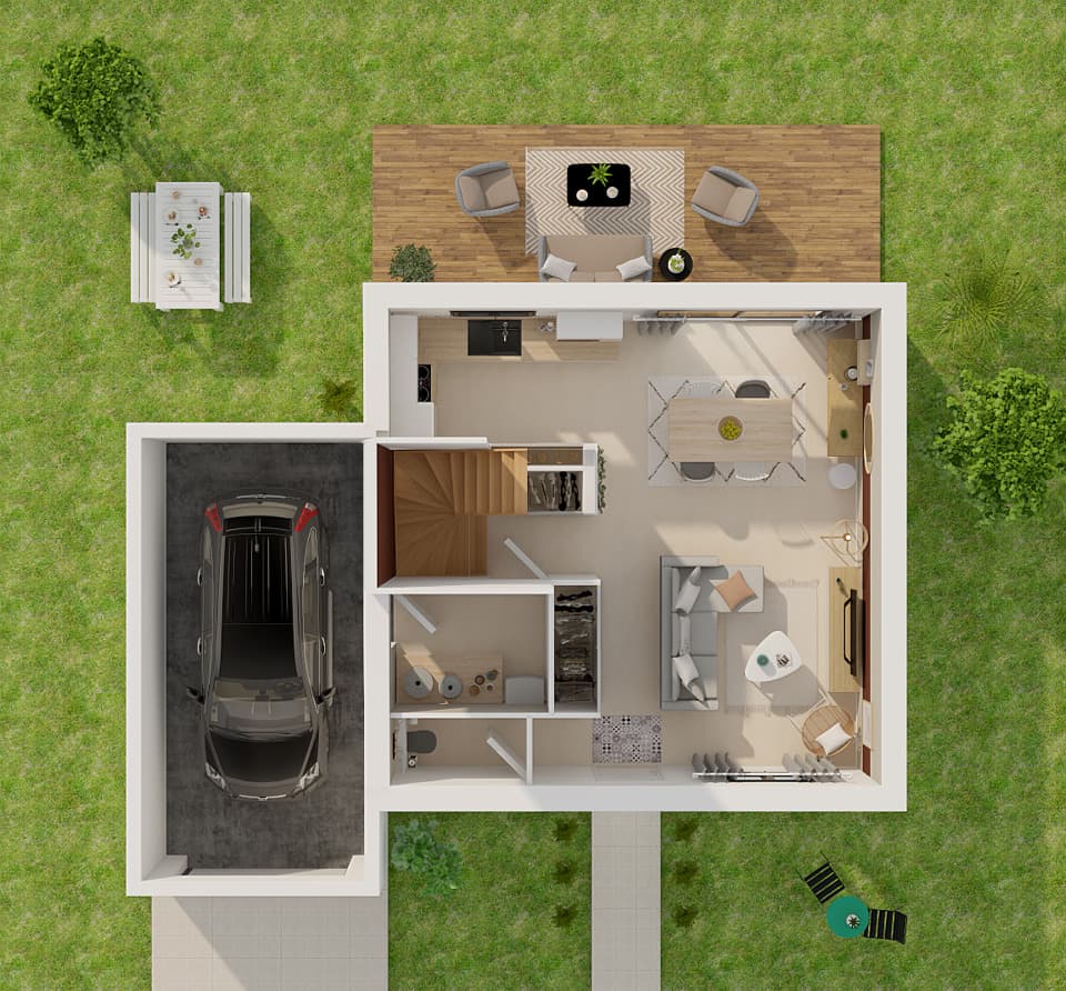 Maison neuve - Terrain à bâtir () à Courthézon (84), prix 243 000 €