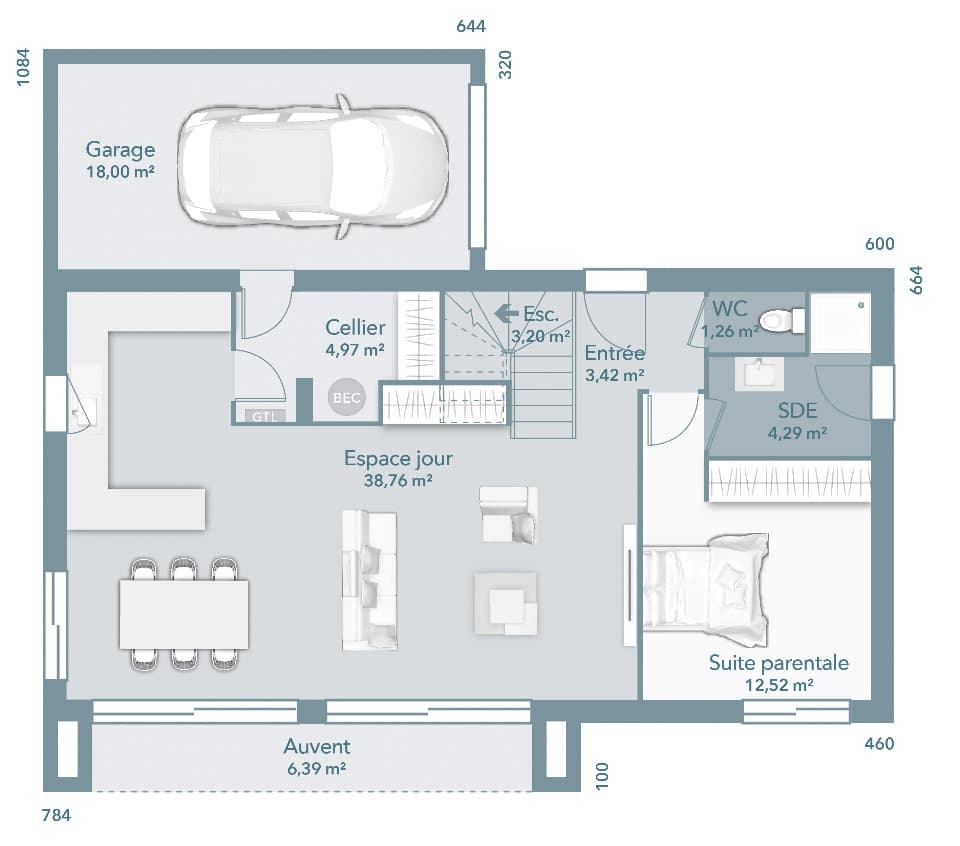 Maison neuve - Terrain à bâtir Montech (82700) à Montech (82), prix 257 795 €