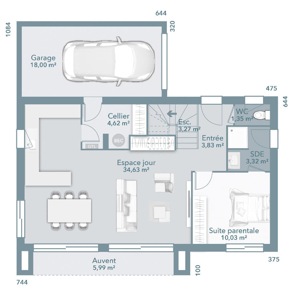 Maison neuve - Terrain à bâtir Montech (82700) à Montech (82), prix 252 700 €