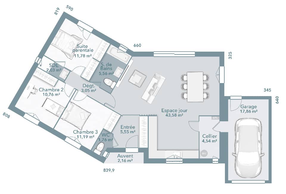Maison neuve - Terrain à bâtir Grisolles (82170) à Grisolles, prix 212 375 €