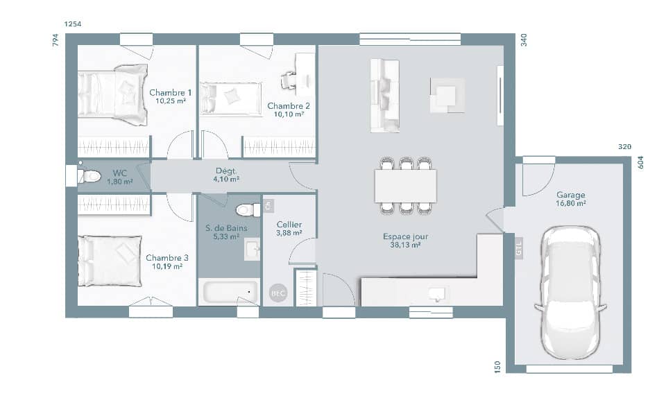 Maison neuve - Terrain à bâtir Azas (31380) à Azas, prix 244 013 €