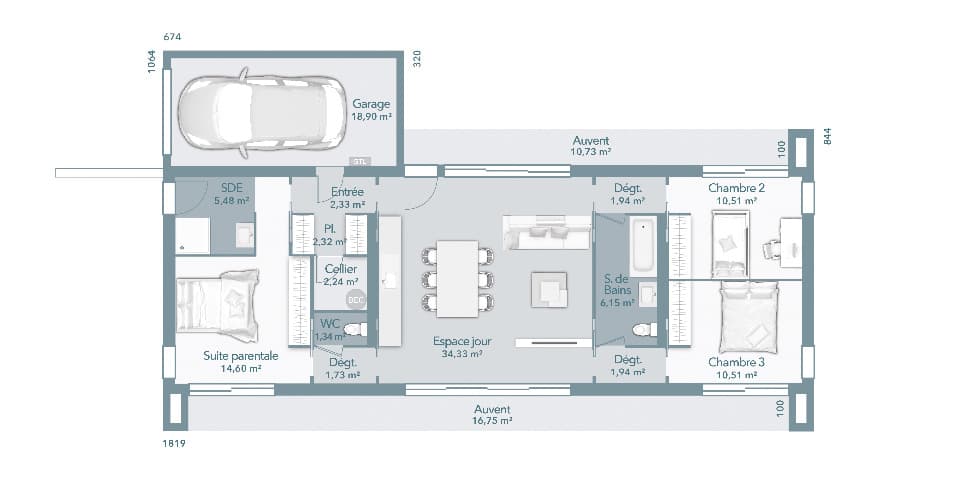 Maison neuve - Terrain à bâtir Azas (31380) à Azas (31), prix 346 986 €