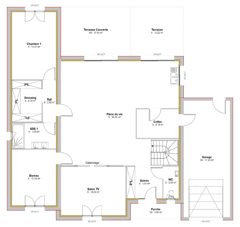 Maison neuve - Terrain à bâtir Castelmaurou (31180) à Castelmaurou (31), prix 530 000 €