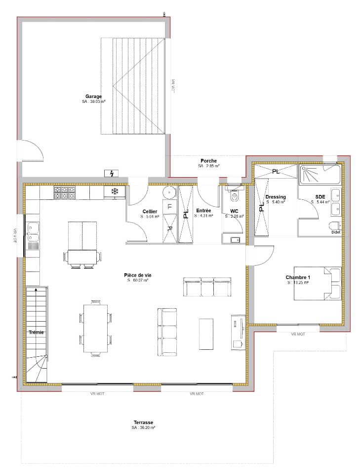 Maison neuve - Terrain à bâtir Villeneuve-lès-Bouloc (31620) à Villeneuve-lès-Bouloc (31), prix 419 000 €