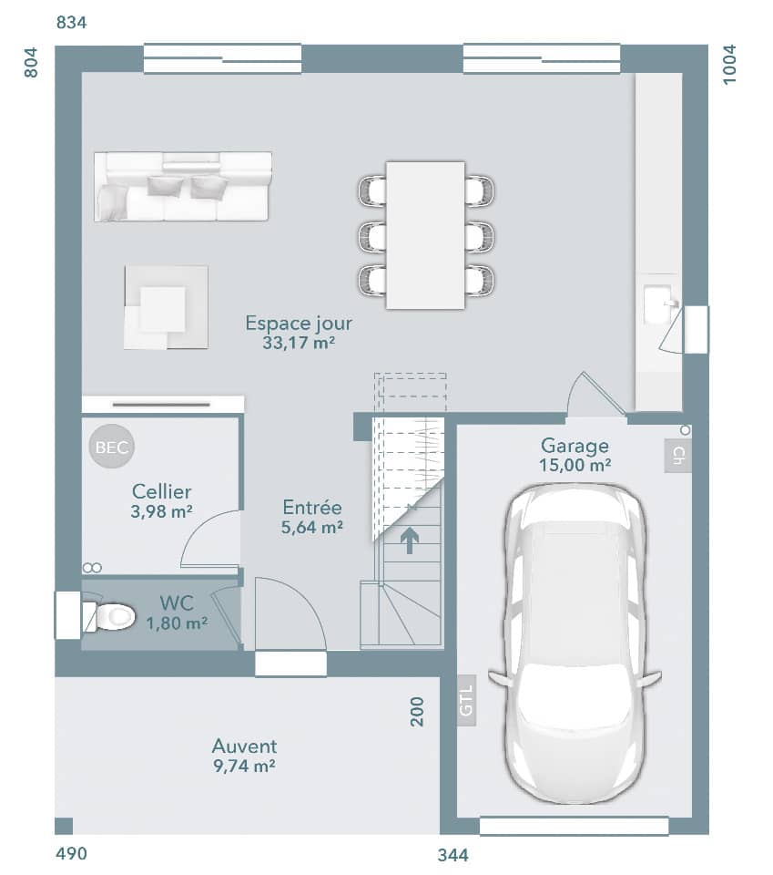 Maison neuve - Terrain à bâtir Castelnau-d'Estrétefonds (31620) à Castelnau-d'Estrétefonds (31), prix 241 537 €