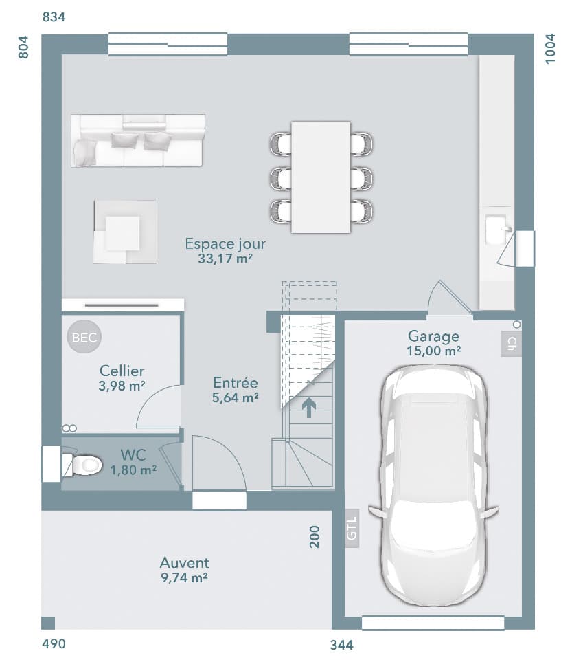 Maison neuve - Terrain à bâtir Saint-Sardos (82600) à Saint-Sardos (82), prix 216 911 €