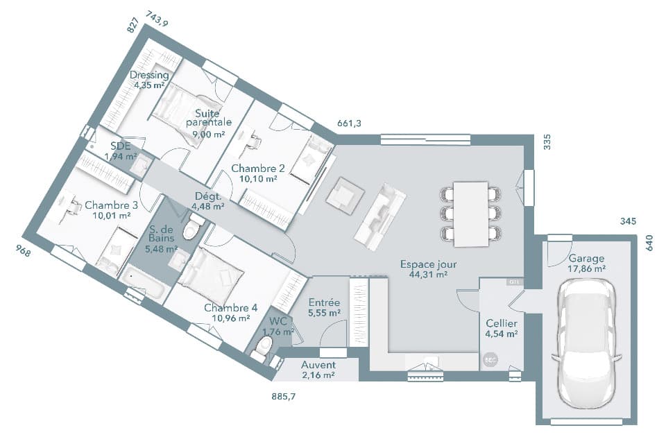 Maison neuve - Terrain à bâtir Bouloc (31620) à Bouloc (31), prix 271 748 €