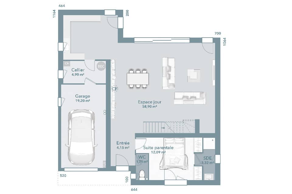 Maison neuve - Terrain à bâtir Nègrepelisse (82800) à Nègrepelisse, prix 299 407 €
