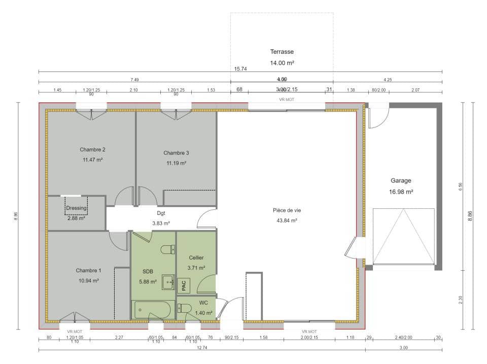 Maison neuve - Terrain à bâtir Gratentour (31150) à Gratentour, prix 279 000 €