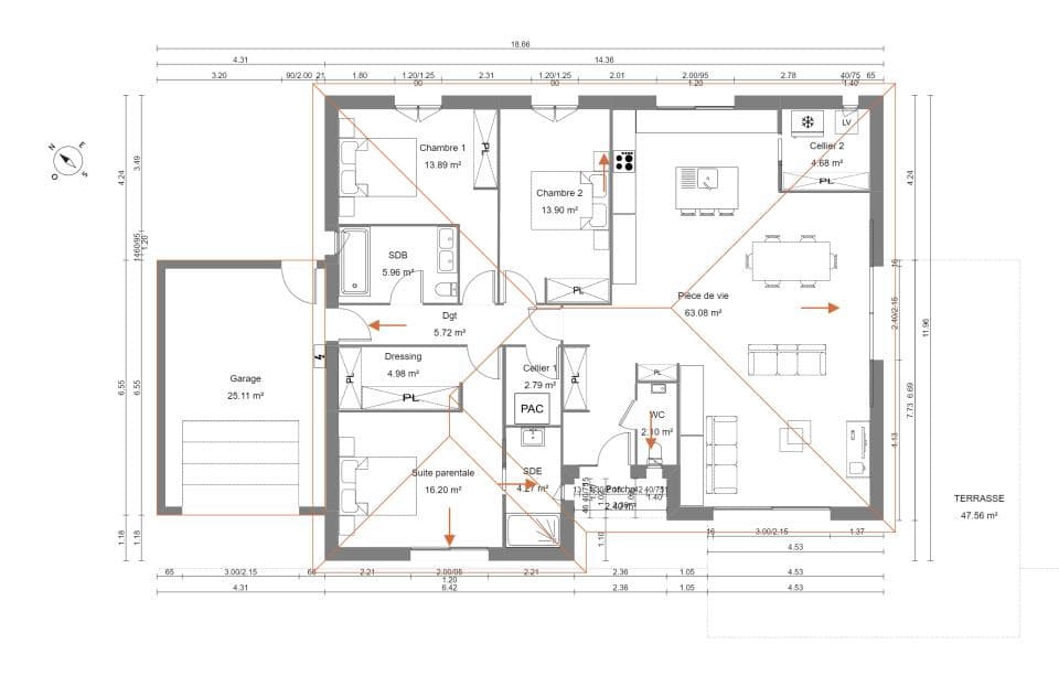 Maison neuve - Terrain à bâtir Villemur-sur-Tarn (31340) à Villemur-sur-Tarn (31), prix 310 000 €
