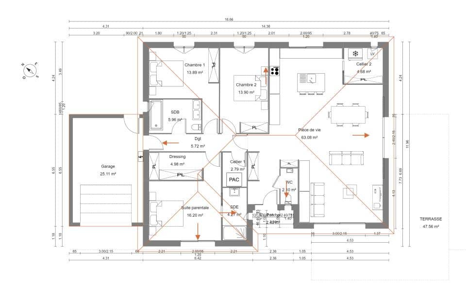 Maison neuve - Terrain à bâtir Montberon (31140) à Montberon (31), prix 370 000 €