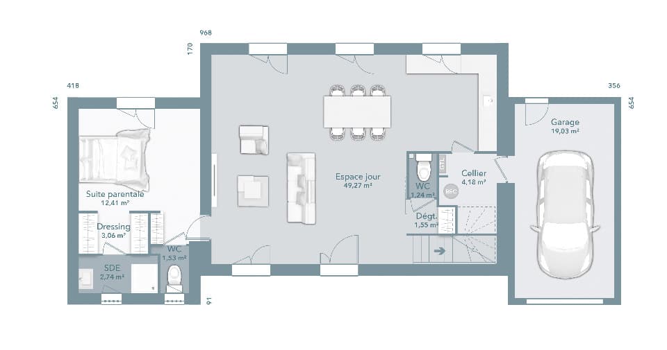 Maison neuve - Terrain à bâtir Bessières (31660) à Bessières (31), prix 230 000 €