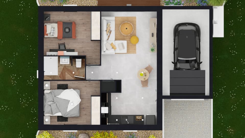 Maison neuve - Terrain à bâtir Bessières (31660) à Bessières (31), prix 155 000 €