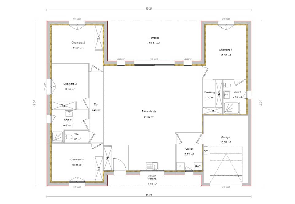 Maison neuve - Terrain à bâtir L'Honor-de-Cos (82130) à L'Honor-de-Cos (82), prix 260 000 €