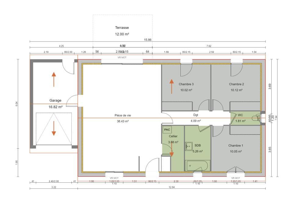 Maison neuve - Terrain à bâtir L'Honor-de-Cos (82130) à L'Honor-de-Cos (82), prix 181 000 €