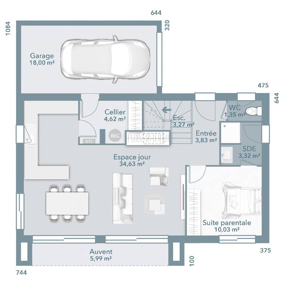 Maison neuve - Terrain à bâtir Beauzelle (31700) à Beauzelle, prix 441 000 €