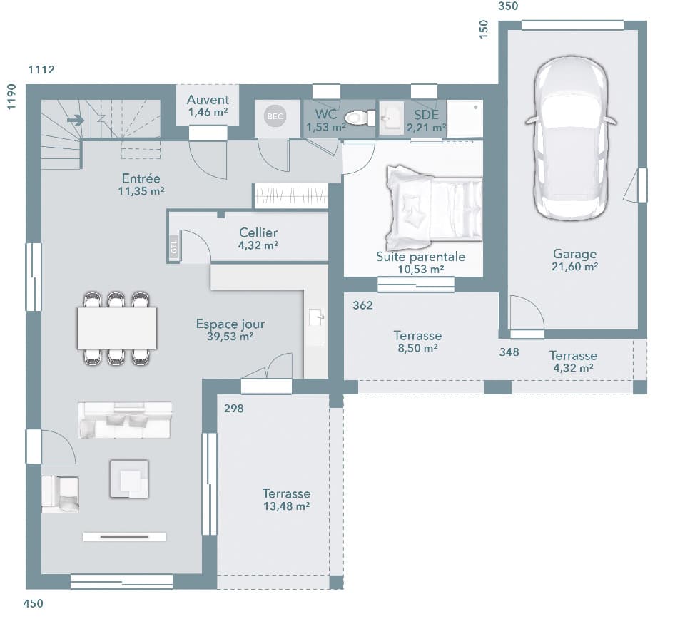 Maison neuve - Terrain à bâtir Beauzelle (31700) à Beauzelle (31), prix 420 000 €