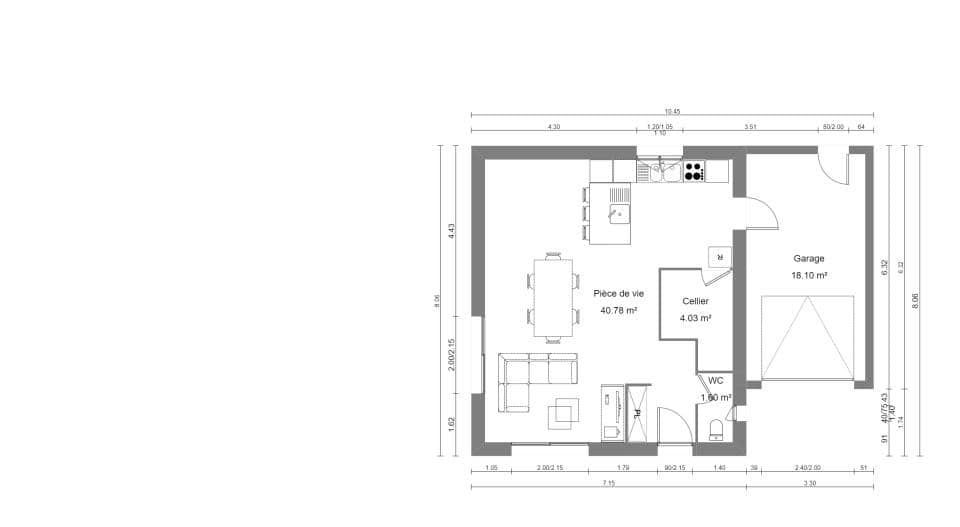 Maison neuve - Terrain à bâtir Fenouillet (31150) à Fenouillet, prix 255 000 €