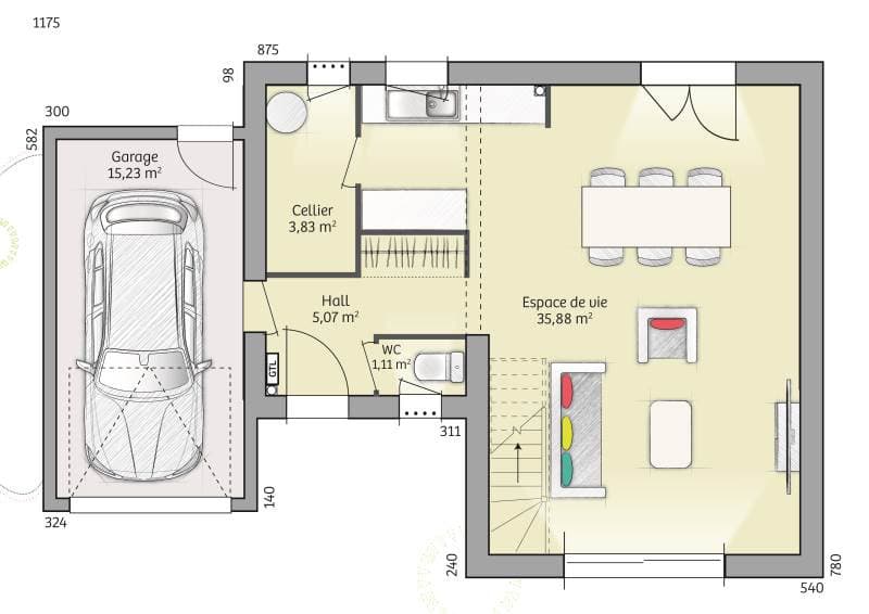 Maison neuve - Terrain à bâtir Richemont (76390) à Richemont (76), prix 181 000 €