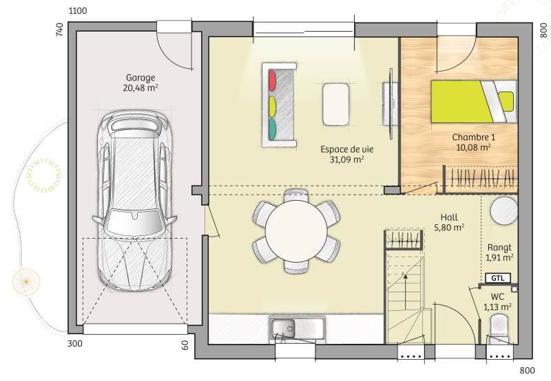 Maison neuve - Terrain à bâtir Montigny (76380) à Montigny (76), prix 319 000 €