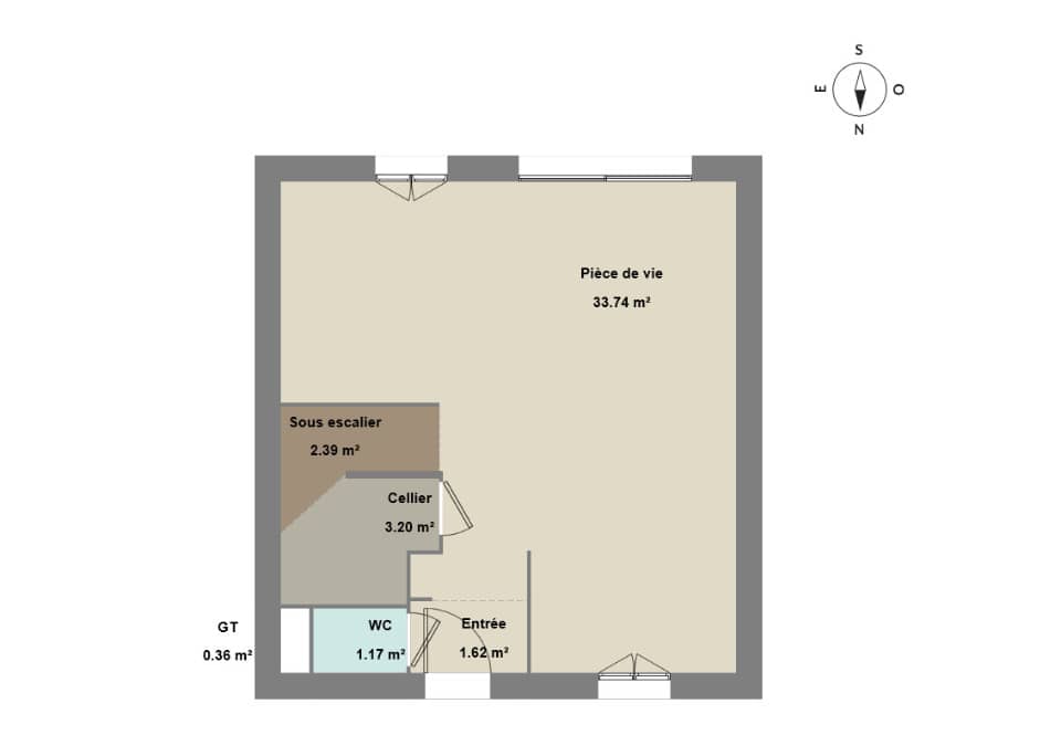Maison neuve - Terrain à bâtir Pourrières (83910) à Pourrières (83), prix 344 000 €