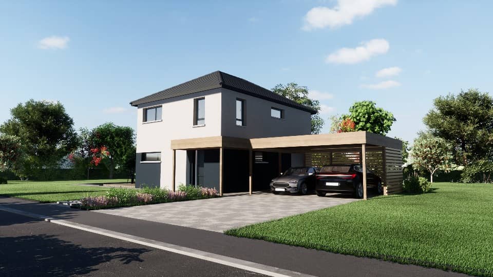 Maison neuve - Terrain à bâtir Reiningue (68950) à Reiningue (68), prix 387 610 €