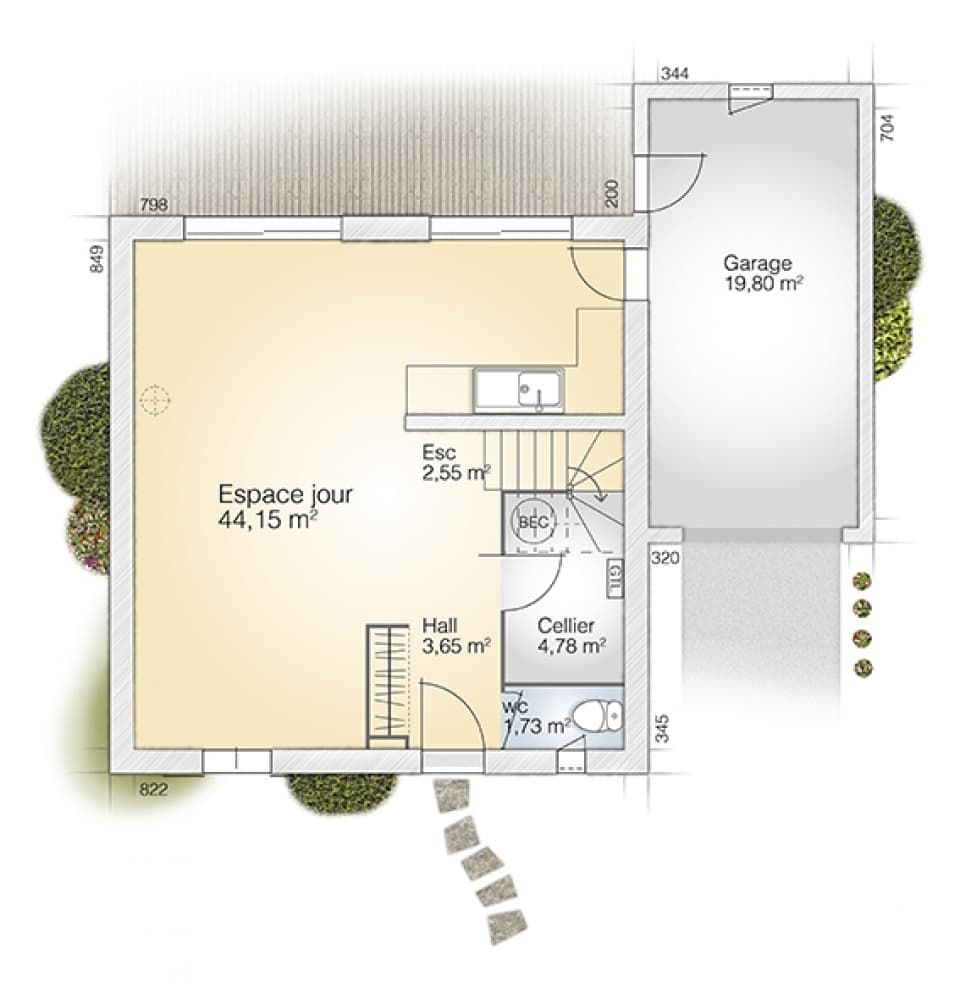 Maison neuve - Terrain à bâtir Mus (30121) à Mus (30), prix 369 970 €