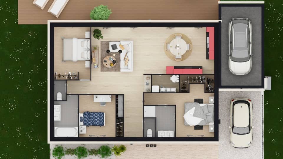 Maison neuve - Terrain à bâtir Montignargues (30190) à Montignargues, prix 278 500 €