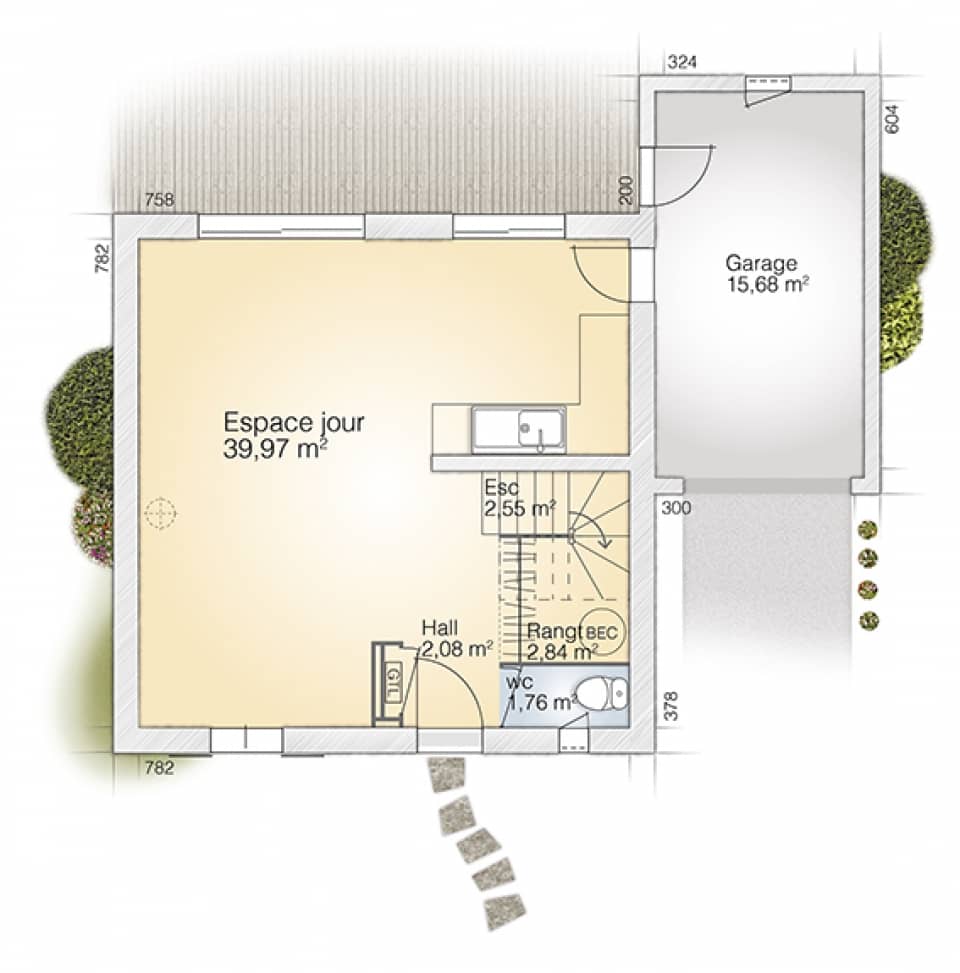 Maison neuve - Terrain à bâtir Saint-Chaptes (30190) à Saint-Chaptes, prix 299 000 €