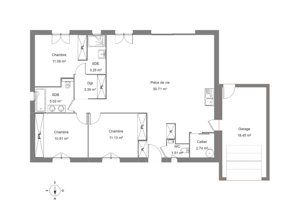 Maison neuve - Terrain à bâtir Saint-Mamert-du-Gard (30730) à Saint-Mamert-du-Gard, prix 305 000 €