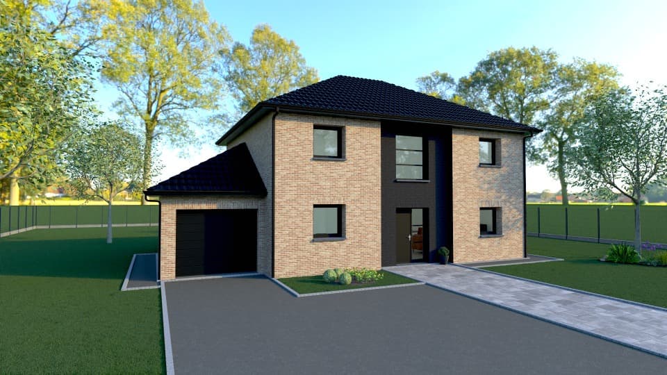 Maison neuve - Terrain à bâtir () à Mons-en-Pévèle (59), prix 428 000 €