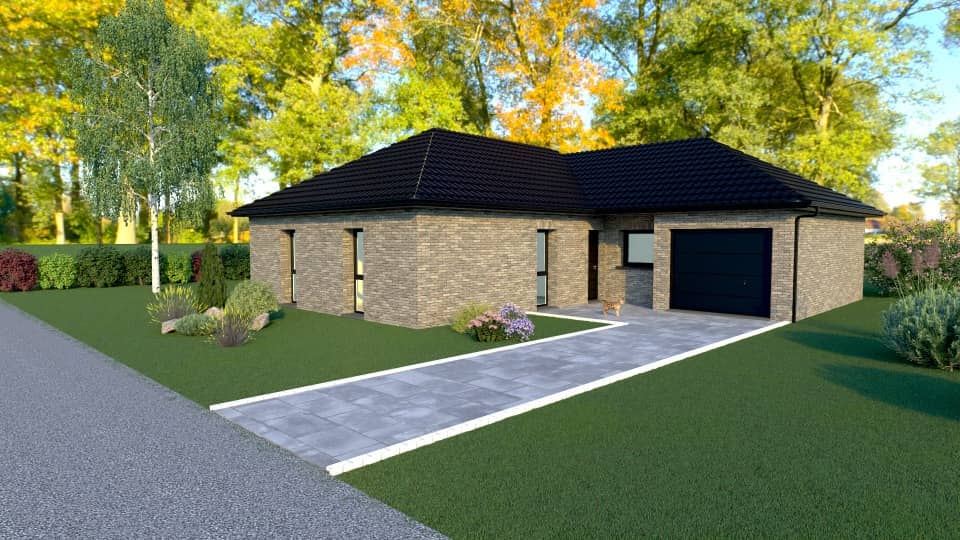 Maison neuve - Terrain à bâtir  () à Mons-en-Pévèle (59), prix 371 000 €