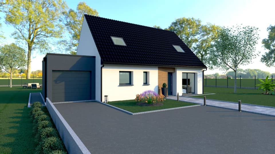 Maison neuve - Terrain à bâtir  () à Templeuve (59), prix 378 000 €