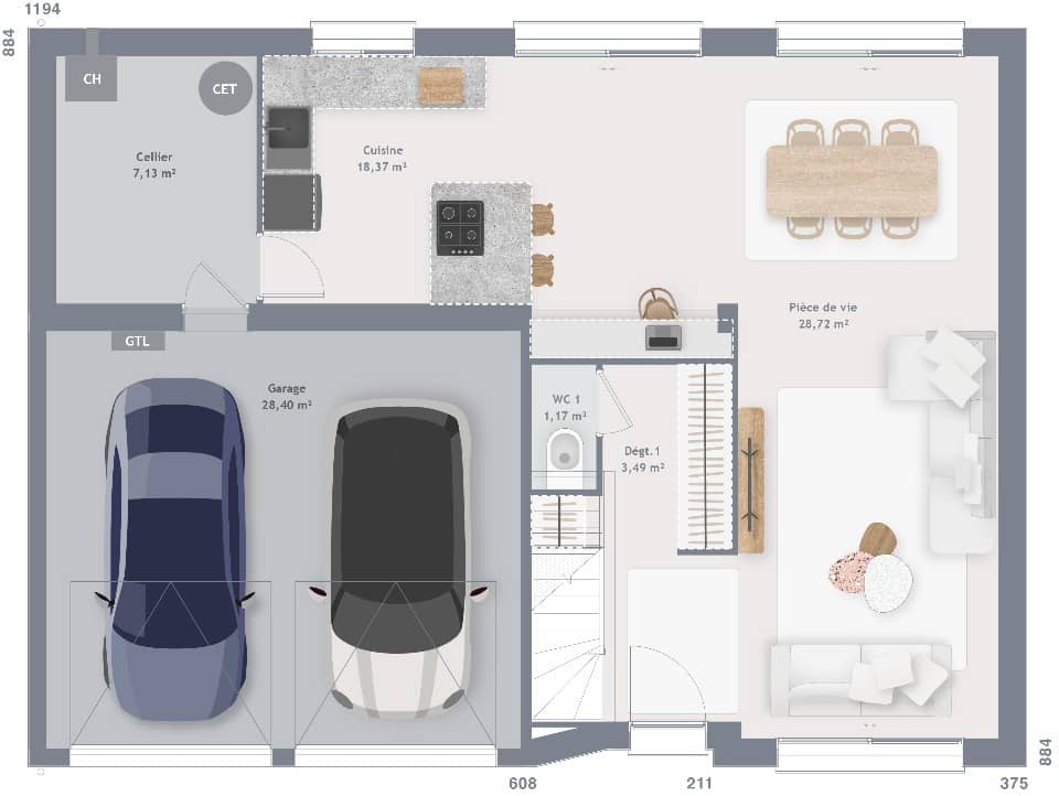 Maison neuve - Terrain à bâtir () à Carvin, prix 325 000 €