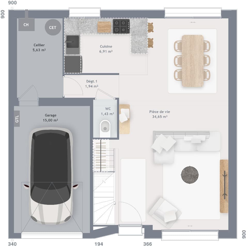 Maison neuve - Terrain à bâtir () à Oignies (62), prix 221 000 €
