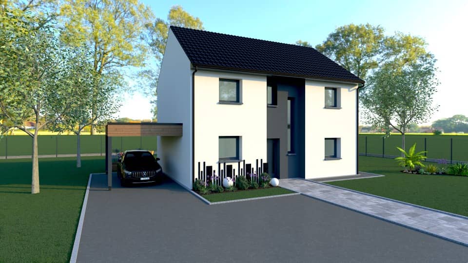 Maison neuve - Terrain à bâtir  () à Camphin-en-Carembault (59), prix 343 000 €