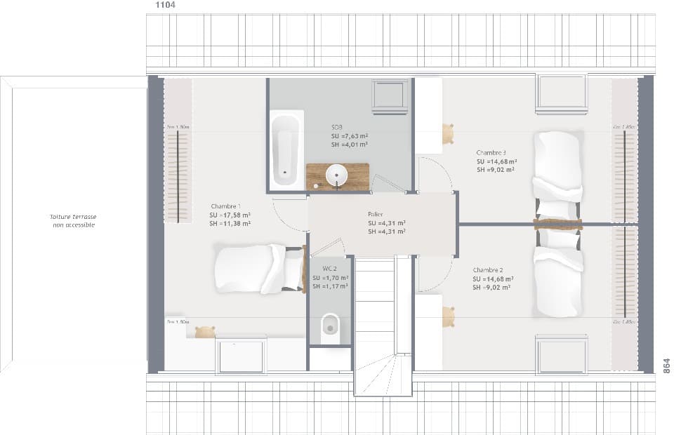 Maison neuve - Terrain à bâtir () à Bersée (59), prix 374 000 €