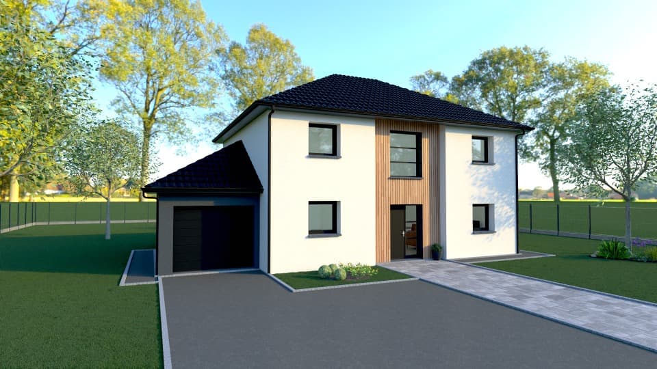 Maison neuve - Terrain à bâtir () à Faumont (59), prix 364 000 €